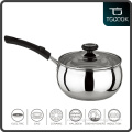 Belly shape stainless steel milk pot, pearl pot, arc-shape pot for cooking with best price